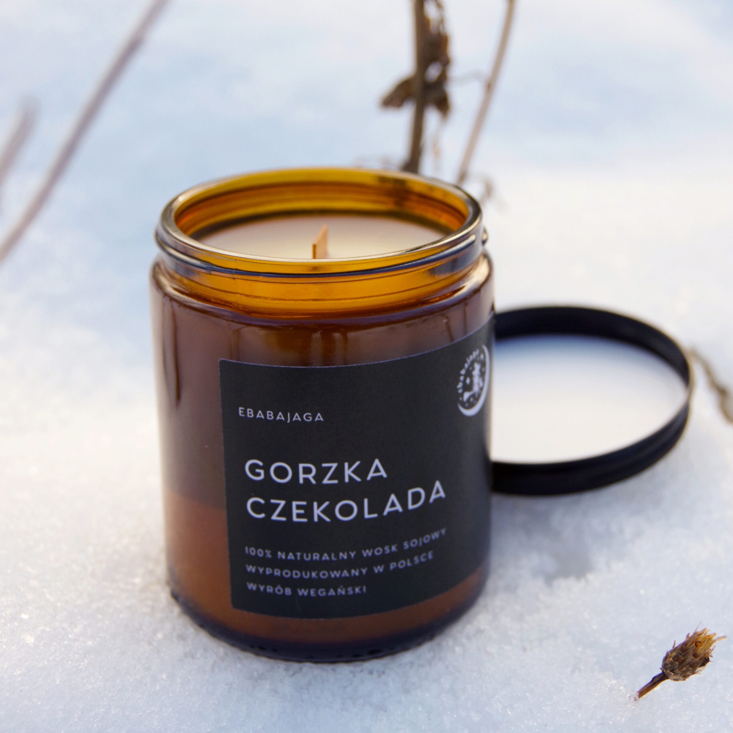 Gorzka Czekolada- naturalna świeca sojowa - obrazek 3