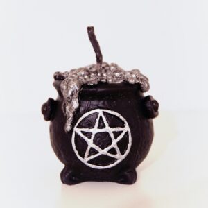 Czarny Kociołek Ochronny z Pentagramem